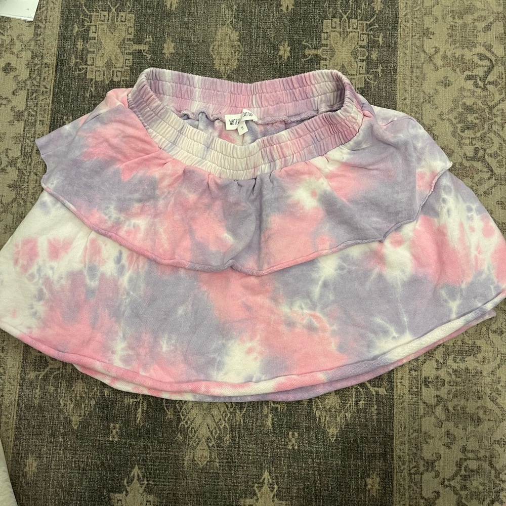 Vibrant Tie-Dye Mini Skirt in Pink and Purple